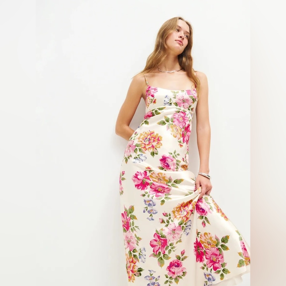 Reformation Kailyn Maxi Silk Dress